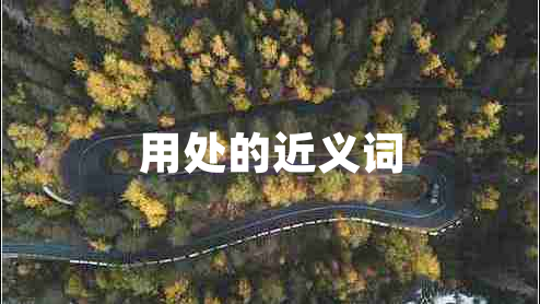用處的近義詞