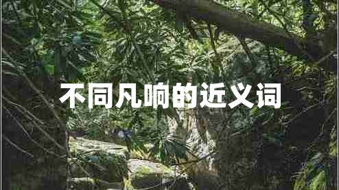 不同凡響的近義詞