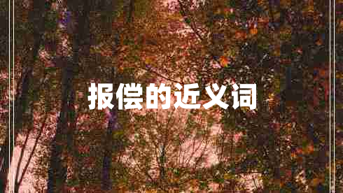 報(bào)償?shù)慕x詞