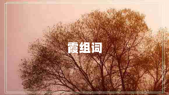 霞組詞