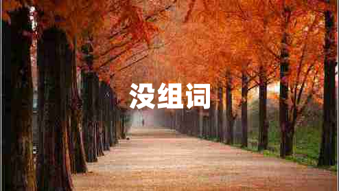沒(méi)組詞