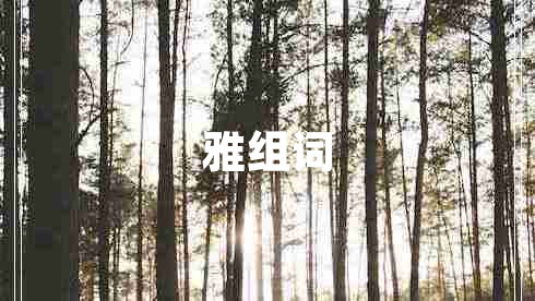 雅組詞