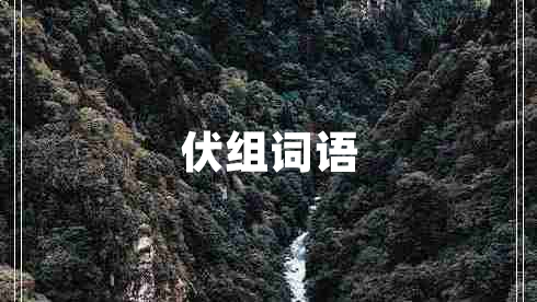 伏組詞語(yǔ)