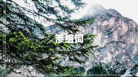 滲組詞