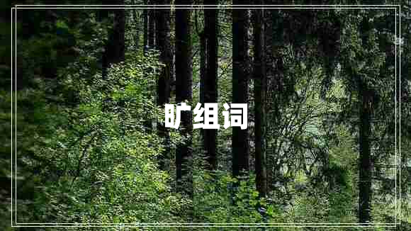 曠組詞