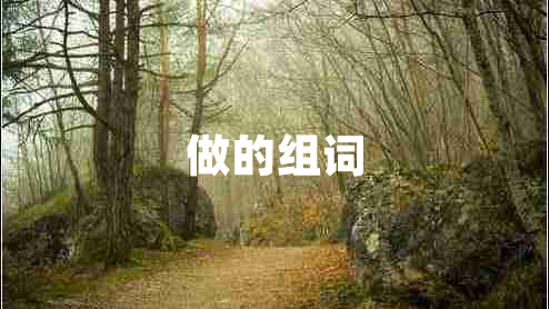 做的組詞