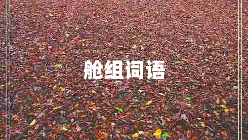 艙組詞語(yǔ)