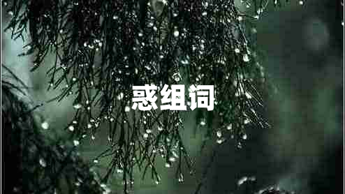 惑組詞