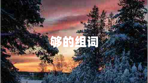 夠的組詞