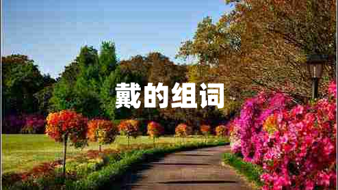 戴的組詞