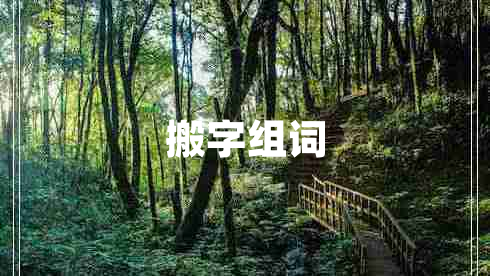 搬字組詞
