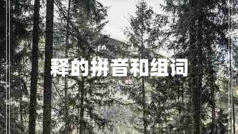 釋的拼音和組詞