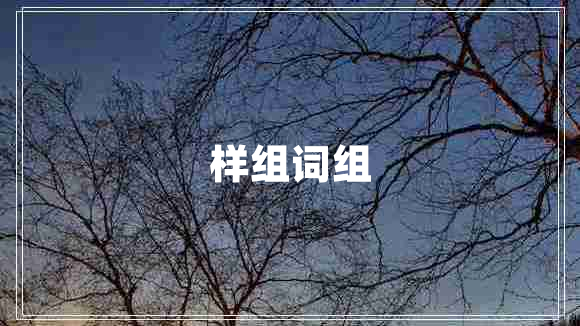 樣組詞組
