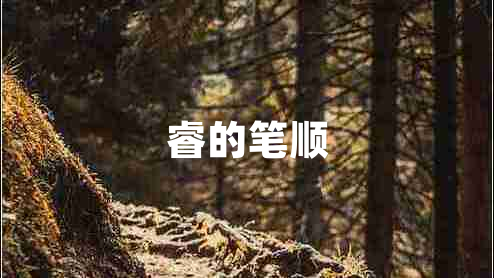 睿的筆順
