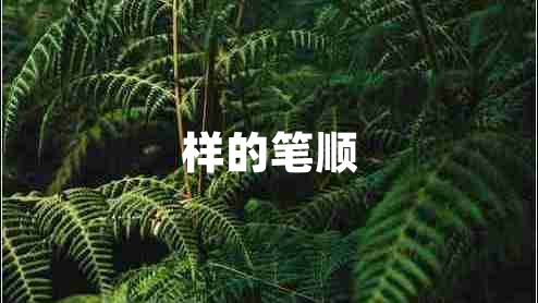 樣的筆順