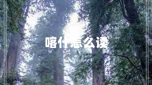 喀什怎么讀