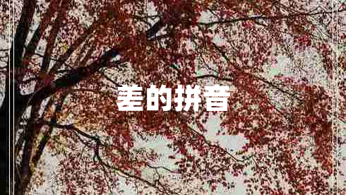 差的拼音