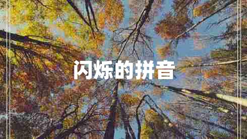 閃爍的拼音