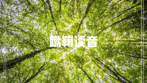 蹴鞠讀音
