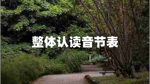 整體認讀音節表