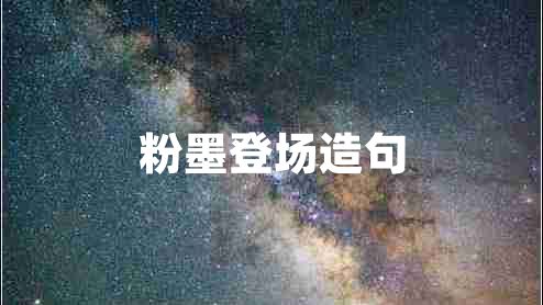 粉墨登場造句