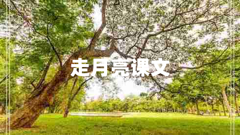 走月亮課文