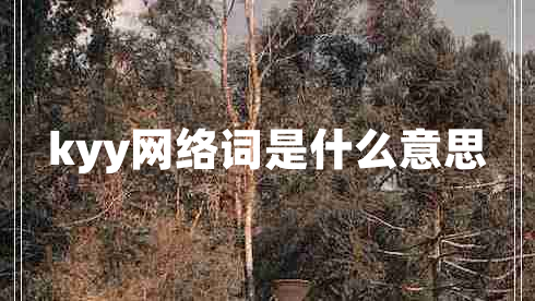 kyy網(wǎng)絡(luò )詞是什么意思