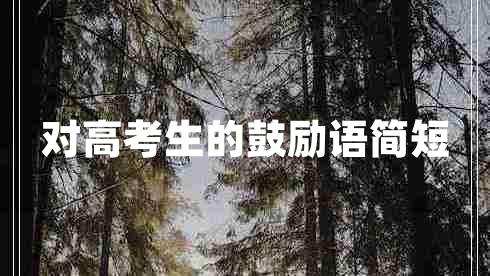 對高考生的鼓勵語(yǔ)簡(jiǎn)短
