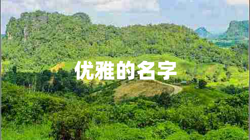 優(yōu)雅的名字