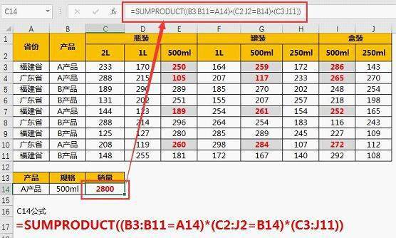 多條件求和函數,條件求和函數的使用方法,excel條件求和函數怎么用