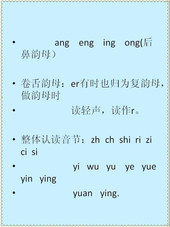 漢語(yǔ)拼音基礎知識測試